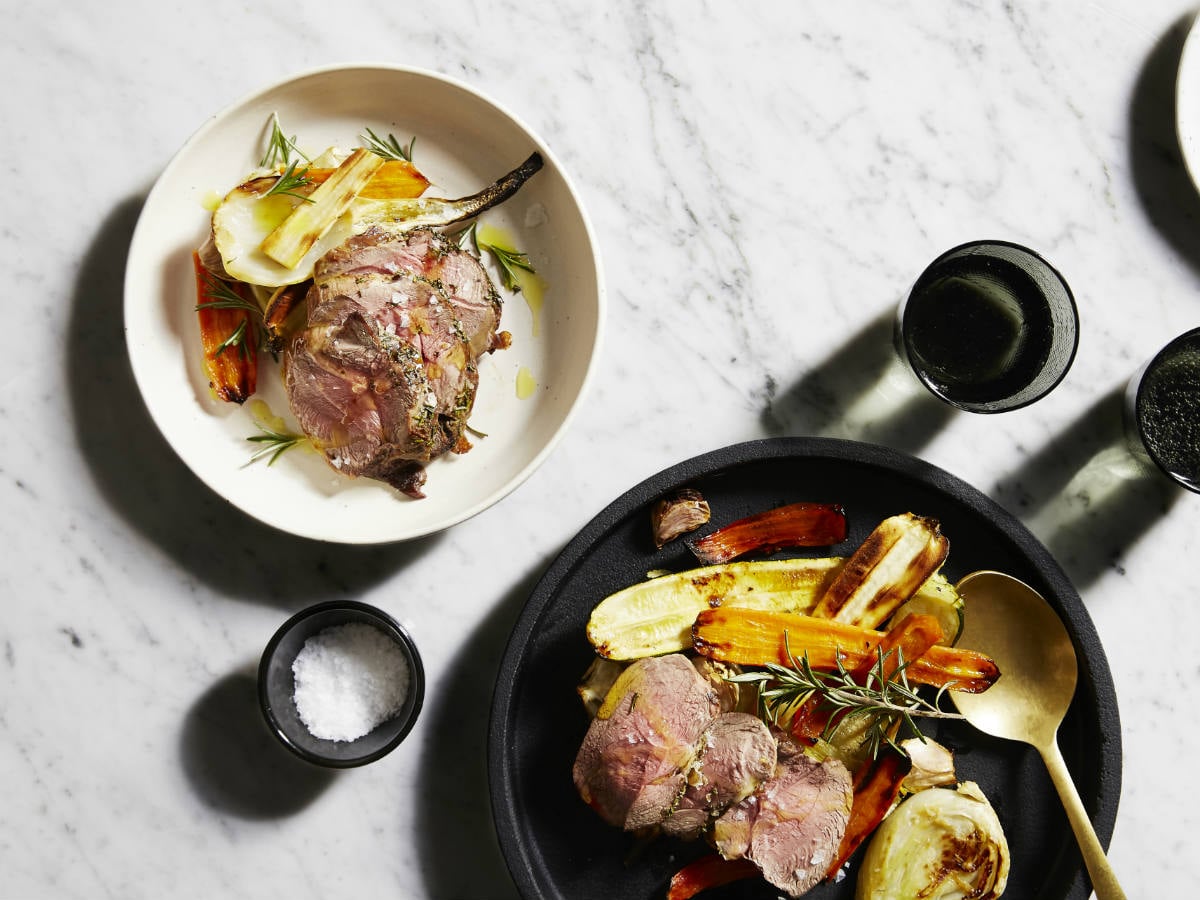 Roast lamb rump with Tuscan vegetables recipe by Aveo