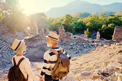 Couple travelling