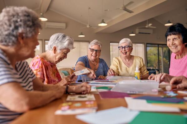 Cherry Tree Grove Retirement Living Residents Enjoying Crafts
