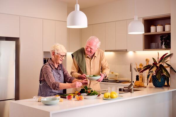 Residents Cooking a Meal in their Kitchen