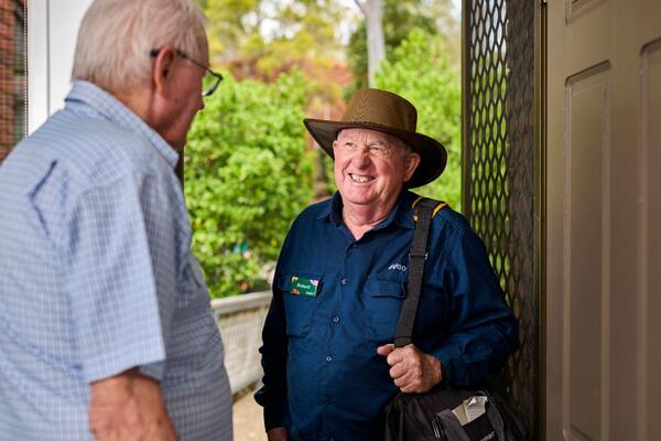 Edrington Park Retirement Living maintenance man visiting resident's home