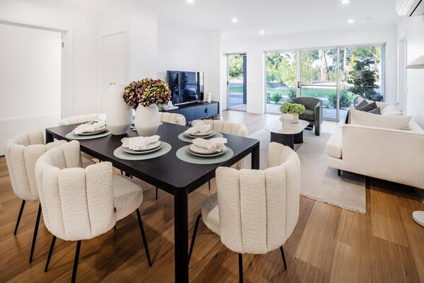 Shortland Waters Retirement Living display villa living room