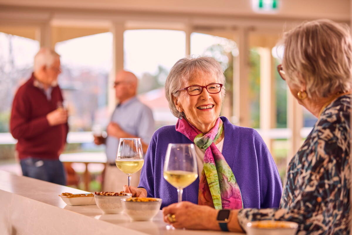 Residents enjoying Happy Hour4