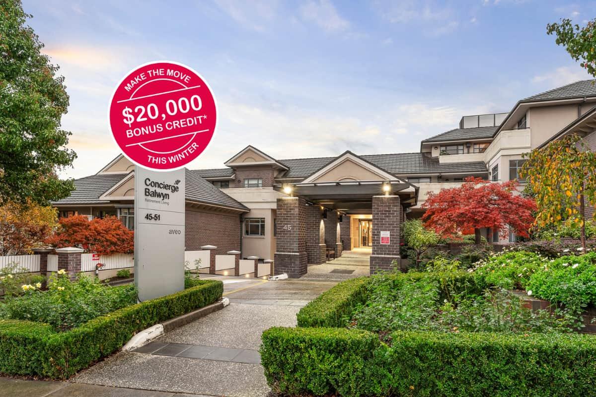 Concierge Balwyn Retirement Living 20k Winter Incentive Promotion