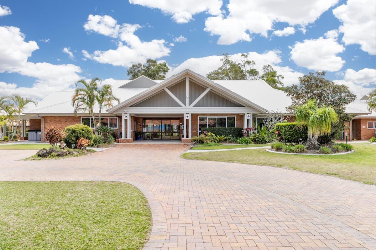 Image of Banora Point Retirement Village Community Centre Exterior and Driveway 