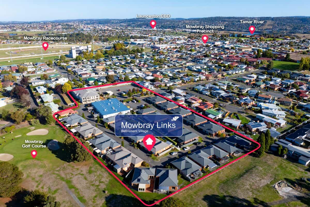 Mowbray Links Retirement Village Aerial Map Location