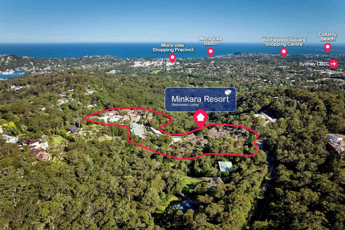 Minkara Resort Retirement Village Aerial Map Location